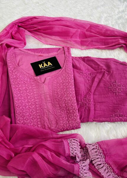 Cotton chic set suit - Pink